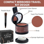 2 Pack Hairline Powder for Women and Men, Used to Root Touch Up Hair Color, Thinning and Gray Hair Coverage and Bald Spots Coverage, Red Brown