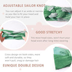 Vercret Headbands for Women Tie Dye Sailor Knot Headband Wide Elastic Adjustable Braided Hair Bands Non Slip Boho Stretchy Turban Headwrap Yoga Workout,3Pcs