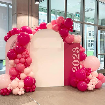 Pink Balloon Arch Kit, Metallic Hot Pink Balloons - Image 6