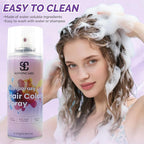 Purple Temporary Hair Color Spray, SOVONCARE Natural Hair Wax Dye Spray for Kids Halloween, Christmas Party, Cosplay -On 1-Day Washable 120ML