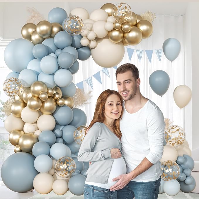 147pcs Dusty Blue Balloon Garland Arch Kit - Image 8