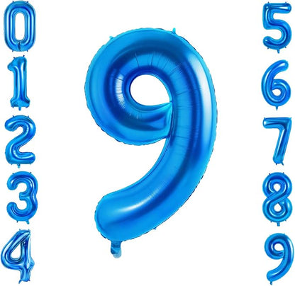 Number 9 Balloons for 9th Birthday Party Decorations, 0-100 Large No.9 Balloons by Joycard