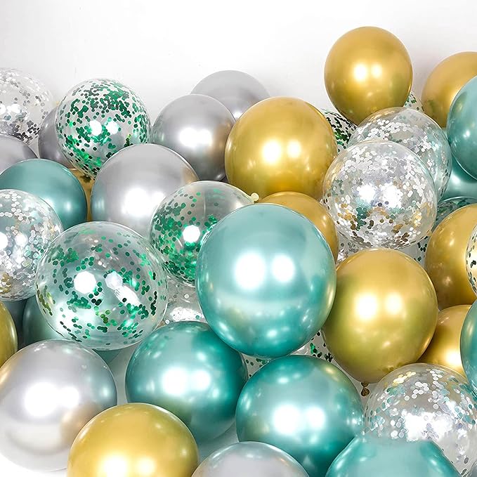 Green Confetti Balloons - Image 4