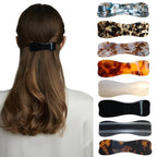 Hair Clips for Women,3.5 Inch Acetate Medium Hair Claw Clips for Women Thin Thick Curly Hair,Strong Hold No Slip Grip,French Classic Multicolor Barrettes Hair （Black Bow ）