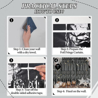 DECOCKRAT 2 Pack Foil Fringe Backdrop - Image 2