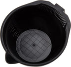 Hair Dye Bowl Set - 3 Black Hair Color Mixing Bowls with Measurements, Pour Spout, Handle & Combed Edge - Reusable Salon Hair Coloring Bowls for Professional or Home Use