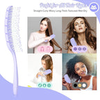 Hair Brush,Curved Vented Paddle Detangle Brush for Faster Blow Drying,Soft Flexible Bristles Glide Thru Tangles with Ease, Detangling Styling Hair Brushes for Women Curly Thick Wet Hair