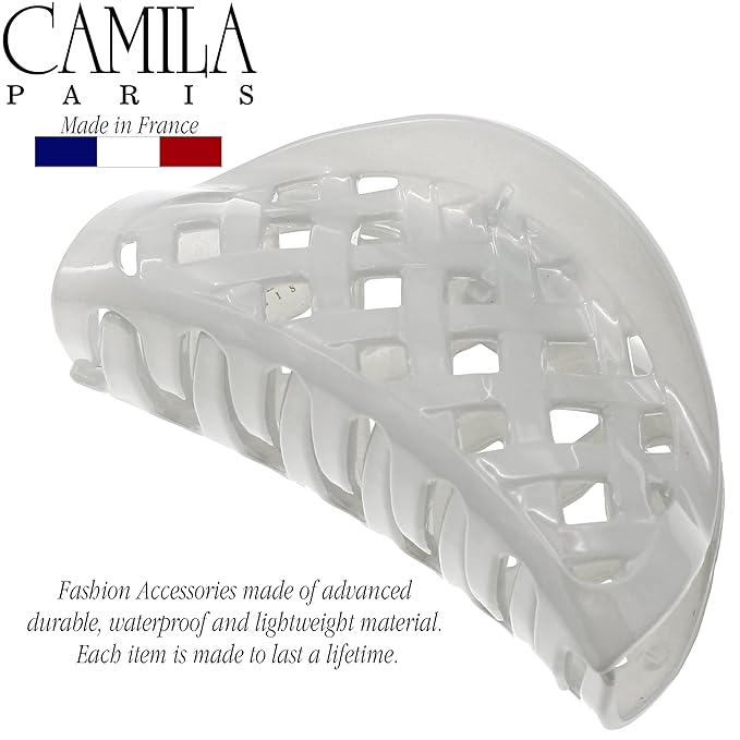 Camila Paris CP3203 French Hair Clip for Women With Thick, Long, Curly, or Wavy Hair - Girls Claw Jaw Clips, Durable Styling Big Claw for Strong Hold, No Slip Grip - Made in France