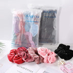 IVARYSS Extra Large Scrunchies for Women's Thick Hair, Premium Velvet Soft Jumbo Scrunchy, XL 6 inch Big Elastic Band Hair Accessories, 4 Pack, Dark