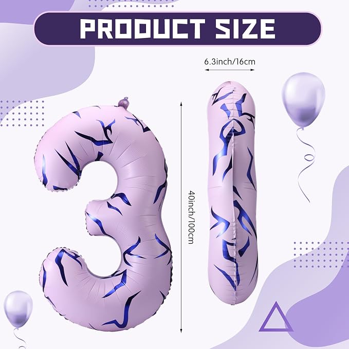 40 Inches Number 3 Balloon - Image 2