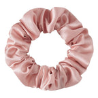 100% Mulberry Silk Hair Scrunchie, Red - 1 Count, No Frizz Damage for Sleep and Women