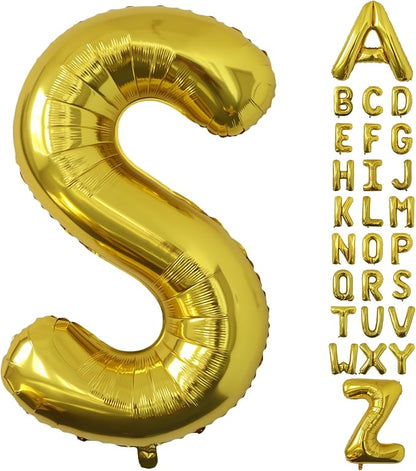 Letter Balloons Gold Party Balloon by United-UnicornsParty