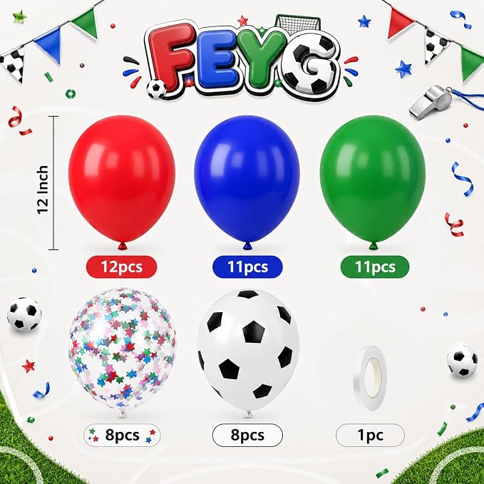Soccer Balloons, Soccer Ball Latex Balloons, - Image 2