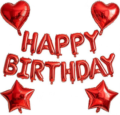 Red Birthday Decorations by WEIKA