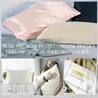 ZIMASILK 100% Pure Mulberry Silk Pillowcase for Hair and Skin Health,Soft and Smooth,Both Sides Premium Grade 6A Silk,600 Thread Count,with Hidden Zipper,1pc (Queen 20''x30'',Ivory)