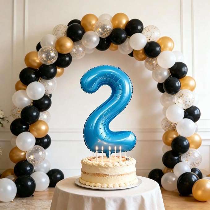 10 Pcs Blue Number 0-9 Balloons 16 Inch Number Mylar Foil Balloons Custom - Image 7