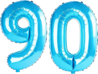 40 Inch Number 90 Balloons for 90th Birthday Party Decorations, 0-100 Jewelry by FOBELEC