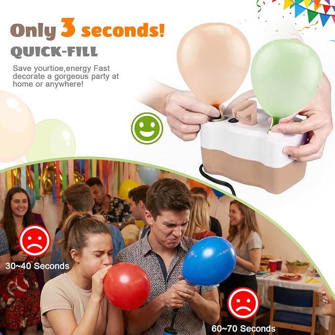Portable Electric Balloon Pump, Super Fast Powerful Air Inflator - Image 4