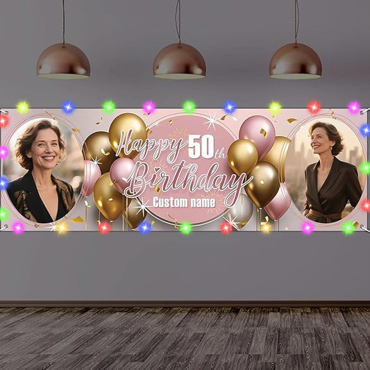 Dicodes Personalized Happy Birthday Banner by Dicodes