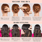 Kitsch U Shaped Hair Pins for Girls, Teens & Women | Hairpin Perfect for Updos, Ballet Buns & Wig Styling | Ideal Gifts for Women - 3 Inches & 2.5 Inches, Brown, 18Pcs