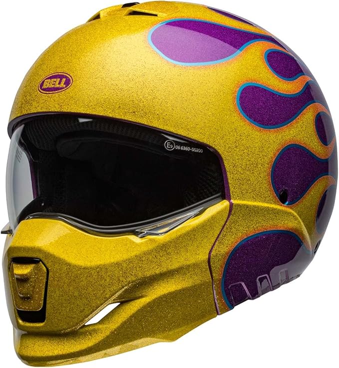 Bell Broozer Helmet (Gloss Ignite Purple/Yellow - Large)
