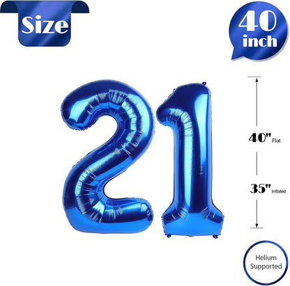 Navy Blue 21 Balloon - Image 6