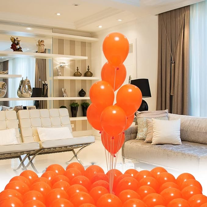 400 Pack 5 Inch Orange Latex Balloons Helium Balloons Party Balloons - Image 5