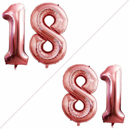 Number 18 Balloons for 18th Birthday Sweet 18 Party Decorations, 42 Inch Jumbo by GOER
