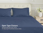 Sunflower King Pillowcases Set of 2, 100% Cotton King Size Pillow Cases 2, 20×40 inches Crown Blue, Soft and Breathable