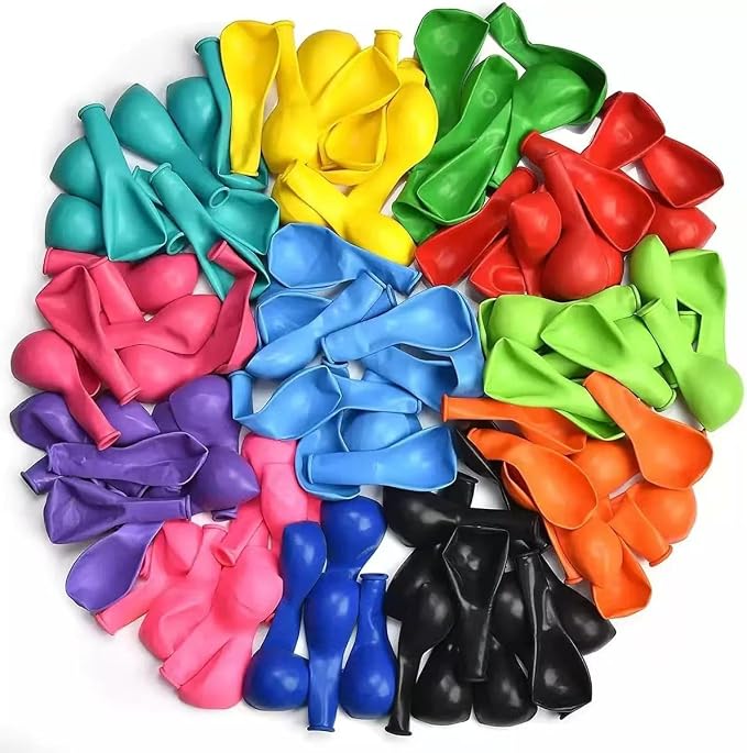Assorted Colors Balloons, 500 Pack 3 Inch Rainbow Latex Balloons, Small by TCRDDQF