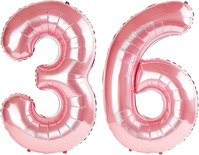 40 Inch Number 36 Balloons for 36th Birthday Party Decorations, 0-100 Jewelry by FOBELEC