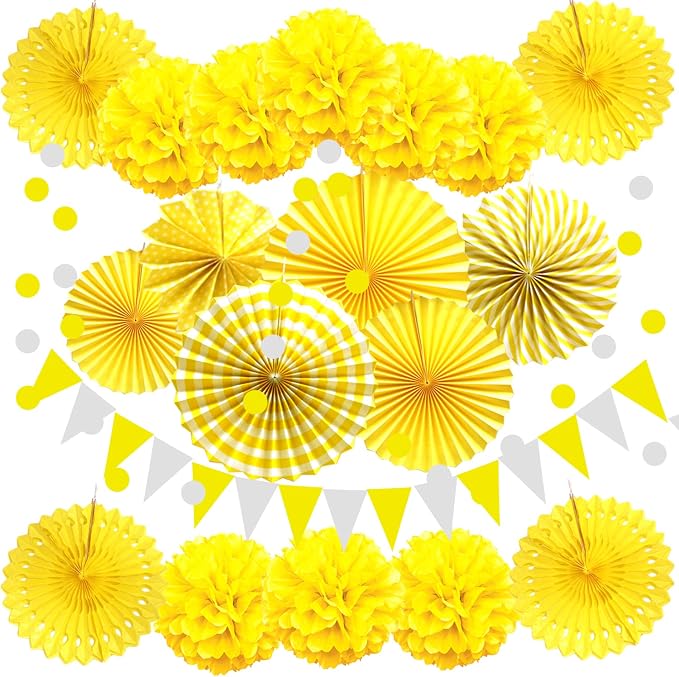 Party Decoration, Garlands String Polka Dot and Triangle Bunting Flags by ZERODECO