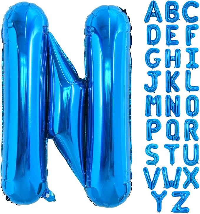 TONIFUL 40 Inch Large Blue Letter N Foil Balloons Alphabet Balloons | Giant by TONIFUL