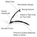 14pcs Hair Barrettes Set for Women and Girls, Hair Clips for Thick Thin Fine Hair, Non-metal Hair Accessories, Non-Slip Grip Handmade Snap Hairpin, BPA Free, Made in KOREA