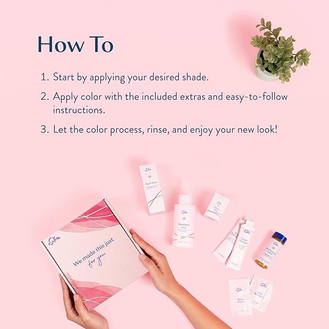 eSalon Permanent Hair Color & Dye Kit - Light Brown Golden - Professional-Grade Ammonia-Free Personal Colorist for Up To 100% Gray Coverage on All Hair Types