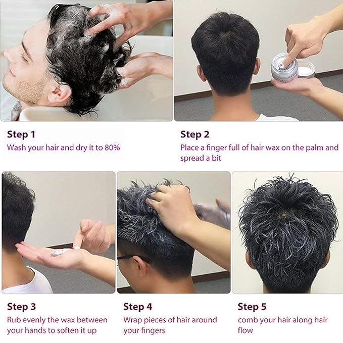 Hair Wax Spray - Temporary Blue Hair Styling Clay for Temporary Hair Color, Cosplay & Parties (4.23 oz)