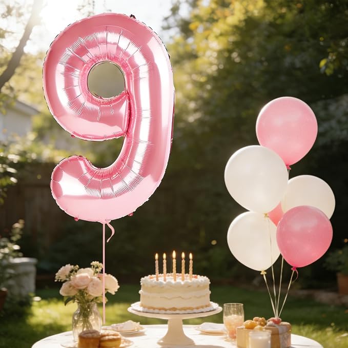 40 Inch Number 9 Balloons for 9th Birthday Party Decorations, 0-100 Jewelry - Image 3