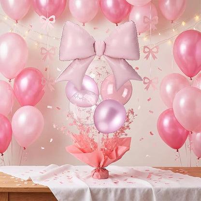 Civaner Pink Bow Party Balloons Stand Kit 6 Sets - Image 6