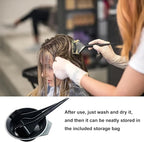 Professional Hair Dye Kit - Hair Coloring Bowl, Mixing Brush, Applicator Brush, Hair Clips, Ear Covers & Cape for Home Salon Use, All Hair Types (1 Set)