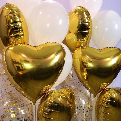 Gold Heart Foil Balloons - Image 7