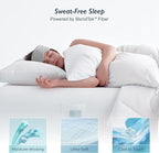 Breescape Cooling Pillow Cases Standard/Queen Size - BlendTek™ Dry & Cool Technology for Hot Sleepers and Night Sweats, 2 Pack Soft & Smooth Pillowcases for Hair & Skin Care, 20" x 30", Snow White