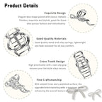 Metal Bow Hair Clips Bow Hair Claw Clips with Pearl Large Bowknot Claw Clip Strong Hold Nonslip Hair Jaw Clip for Thin Thick Hair Stylish Hair Accessories for Women Silver