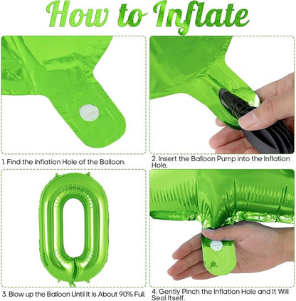 Green Number 0 Balloon 40 Inch, Big Large Foil Helium Number Balloons, Jumbo - Image 7