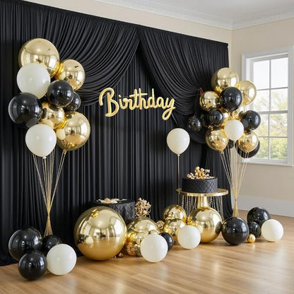 50ft×12ft Black Backdrop Curtain - Image 2