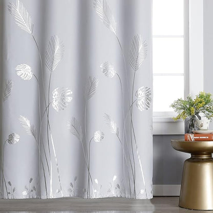 Greyish White Window Curtain for Sliding Door 80W x 84L Inch Long Room - Image 3