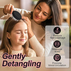 Mini Hair Bursh for Women Men and Kids, Protable Travel Size Hair Brush for Pockets Purse backpack, Mini Detangler Brush for All Hair Types, Small Hair Brush for Detangling(Black&Pink)