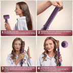 StyleVibe 6-in-1 Air Styler, Hair Dryer & Blow Dryer Brush with Auto Wrap Curl L/R, Fast Drying, Smooth Blowouts, Root-Lift Volume, No Heat Damage Frizz-Free Thermal Brush with Travel Bag