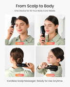 NAPRE Electric Scalp Massager,Head & Hair Massager Scalp Stress Relax,Cordless Handheld Muscle Massager with Horizontal Vibration-5 Speed 2400 RPM for Face,Neck,Shoulder & Body,Includes Charging Dock