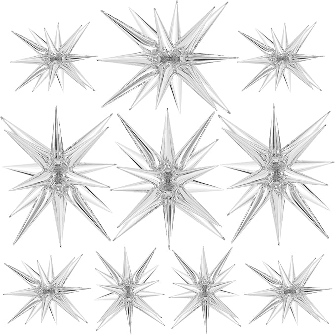 10 Pcs Star Balloons Explosion Balloons Foil Cone Balloon Magic by TOTAFAM