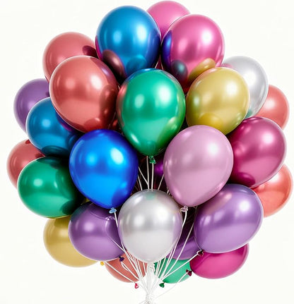 PartyWoo Multicolor Balloons 66pcs Pack Blue and Silver Balloons | Assorted by PartyWoo